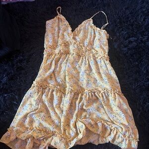 Inspired Hearts Yellow Floral Summer Dress